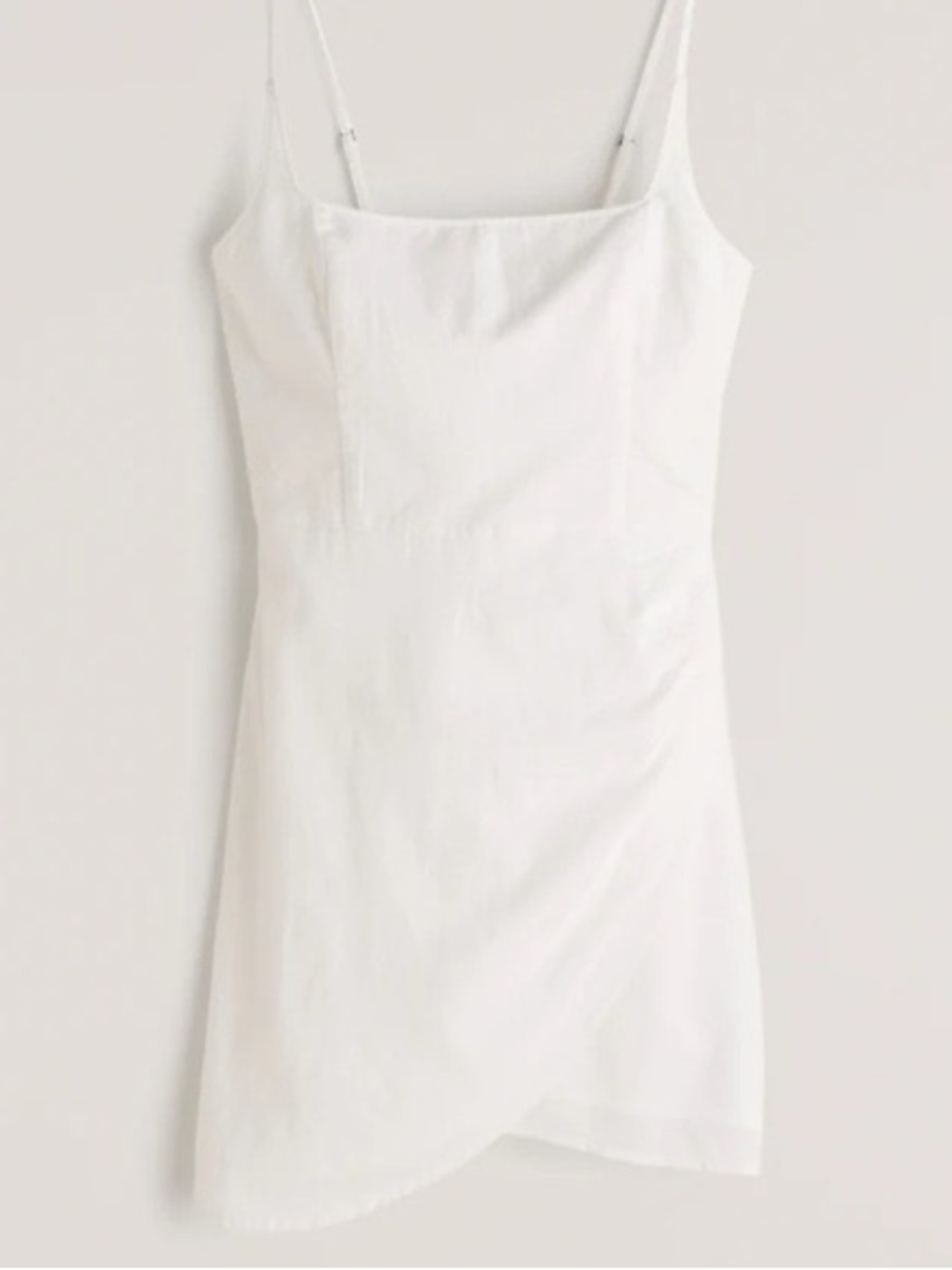 Abercrombie & Fitch White Mini Wrap Dress